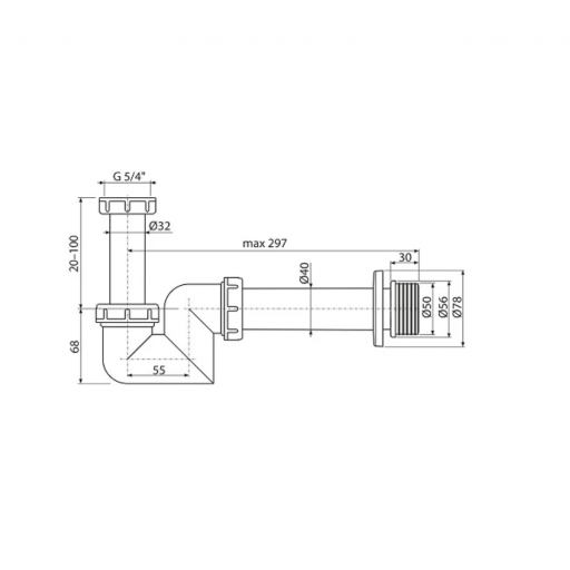 Сифон для биде Ravak белый X01560